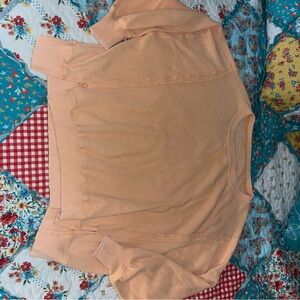 American Eagle Outfitters Apricot Waffle Knit Sweater size medium